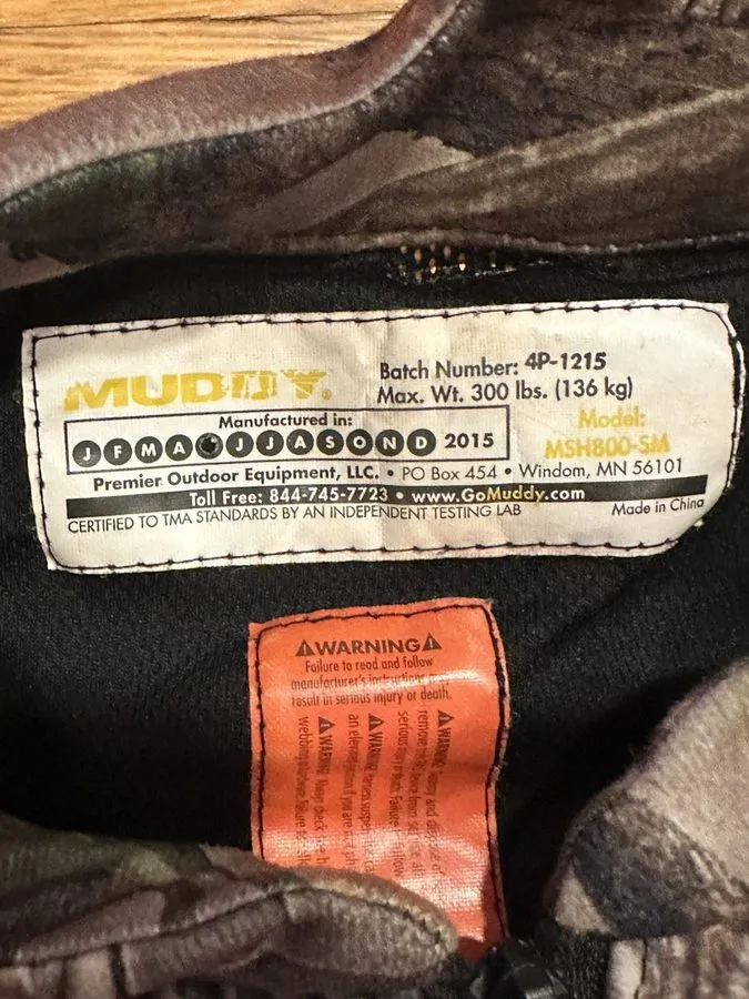 Жгут проводов Muddy MSH800-SM-C Top Flight Harness, Small, Camo fall protection  — фото лота 1