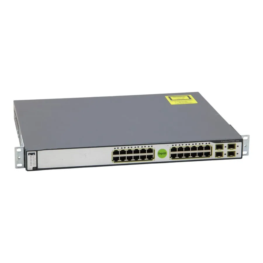 Коммутатор Cisco WS-C3750G-24TS-E1U 24 Port Ethernet Gigabit Switch. 90 Day's . 