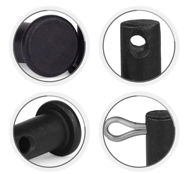 Складское оборудование Black Clevis Pin Hinge Pin Retaining Pin Carbon Steel Met — фото лота 2