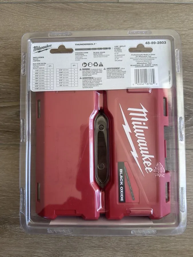 Режущий инструмент Milwaukee Thunderbolt Black Oxide Drill Bit Set 48-89-2803 — фото лота 1