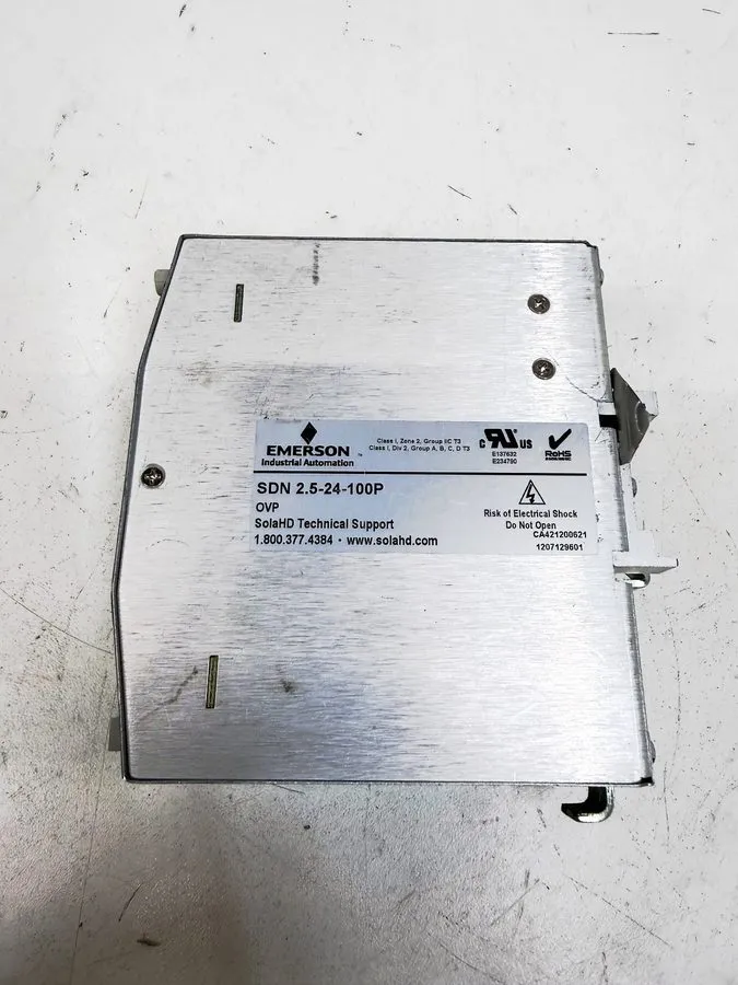Блок питания Emerson SolaHD SDN 2.5-24-100P 24VDC 2.5A 60W DIN Rail Power Supply — фото лота 2
