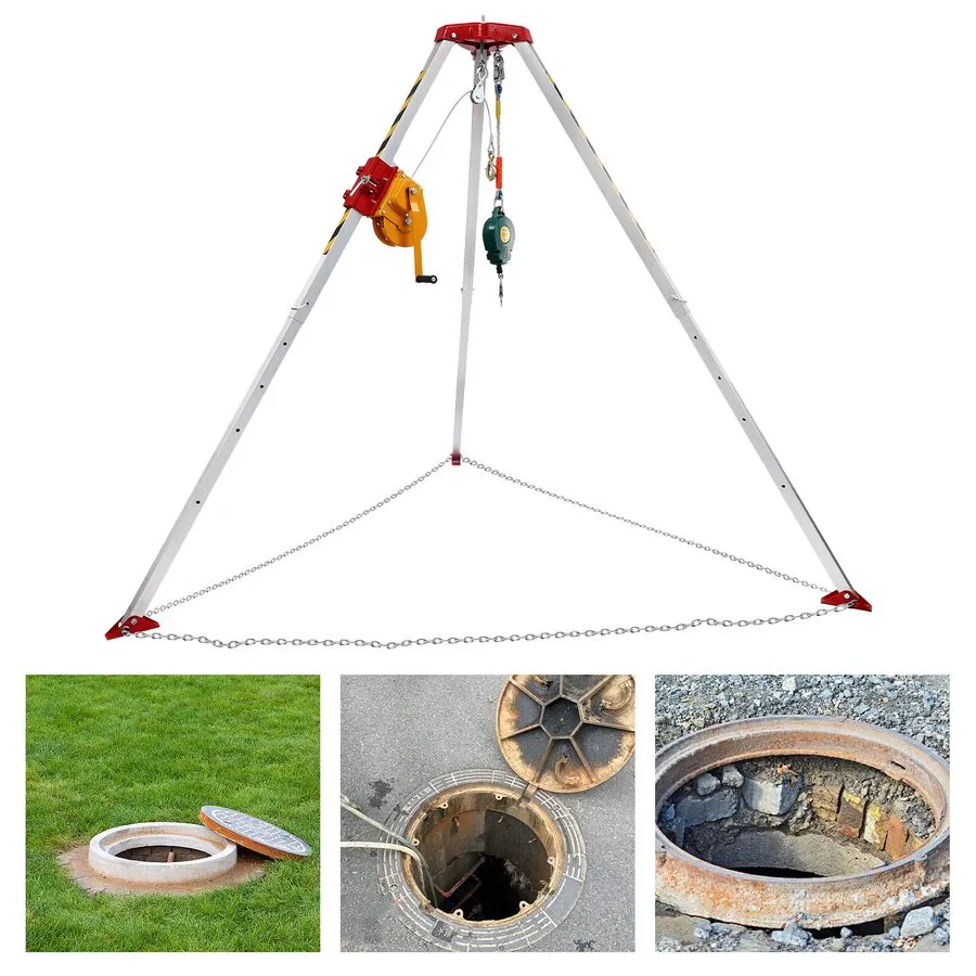 Оборудование видеонаблюдения Confined Space Tripod Adjustable 5.2ft-8ft Legs Res