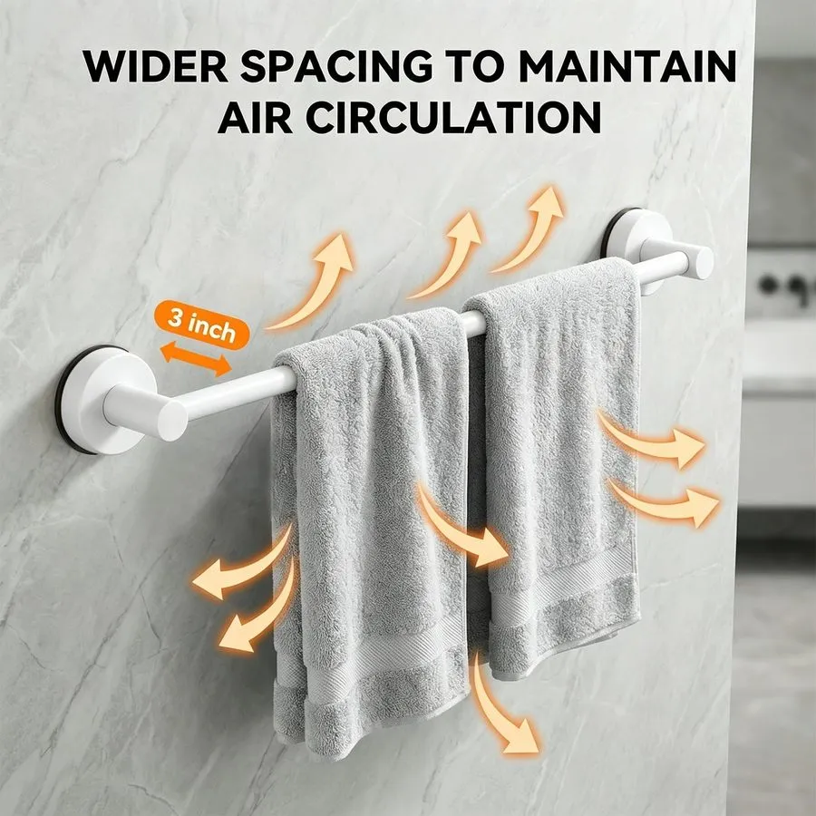 Вакуумная присоска Towel Racks для Bathroom Suction Cup Towel Bar 14.6-24in Adju