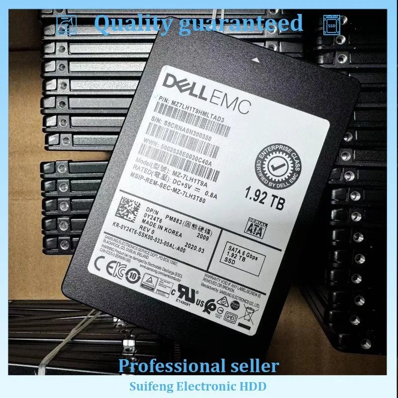 SSD-накопитель MZ-7LH1T9A Dell Samsung PM883 2.5 1.92TB 6GBPS RI SATA SSD Y24T6 