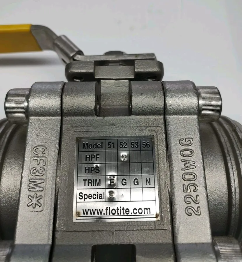 Клапан FLO-TITE 3/4” HPF-52 STAINLESS STEEL BALL VALVE 316-CF8M / 2250 WOG — фото лота 1