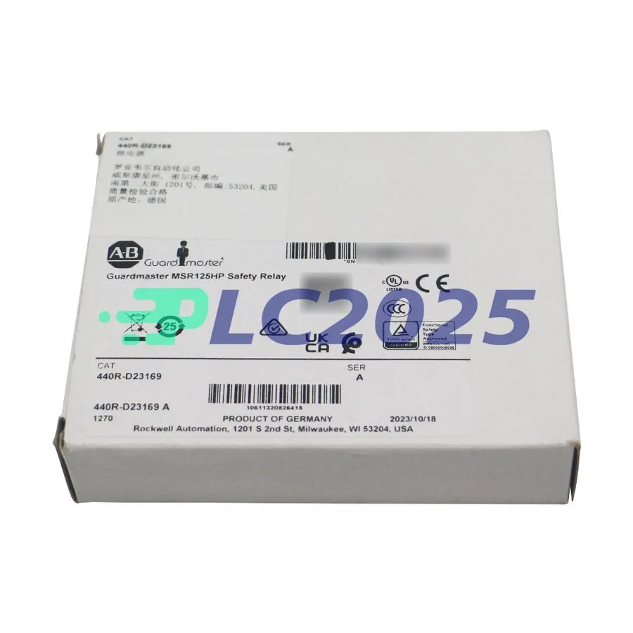 Реле безопасности ALLEN-BRADLEY 440R-D23169 MSR125HP SAFETY RELAY 115VAC 2NO