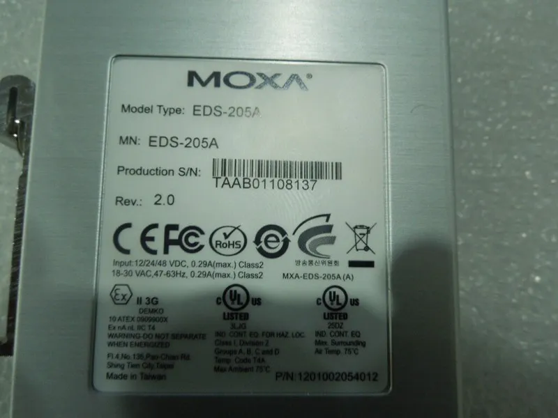 IIoT-устройство Moxa EDS-205A Ethernet Switch Rev 2.0 1201002054013