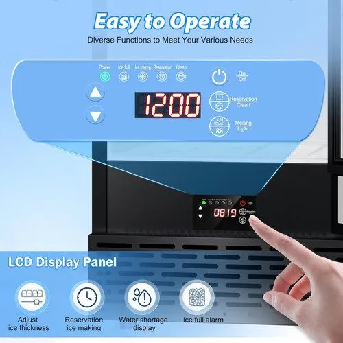 Льдогенератор Commercial Under Counter Ice Maker 120Lbs/24H, 35Lbs Bin, Fast 40 
