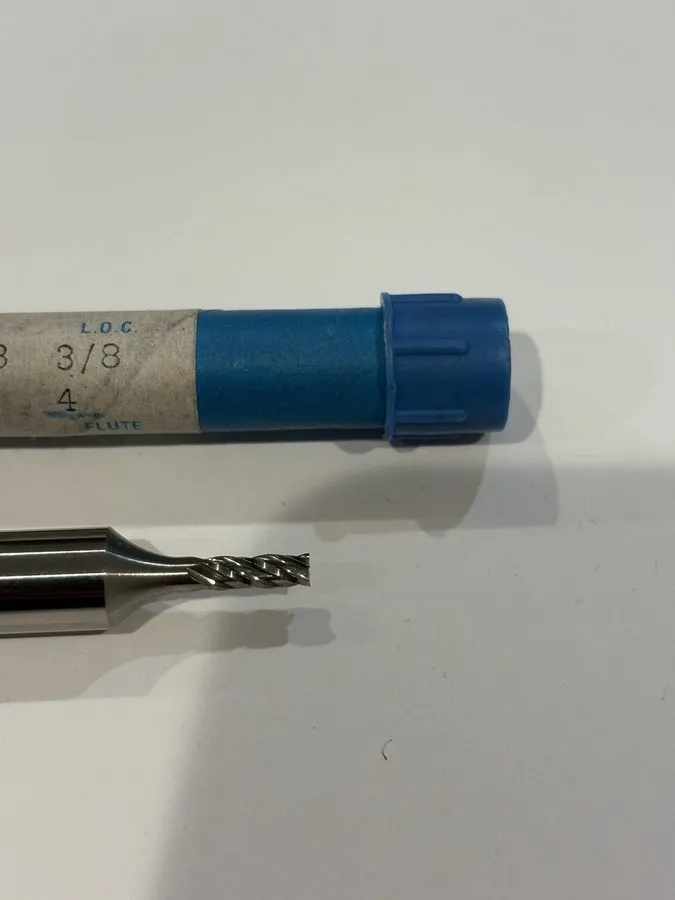 Режущий инструмент COA-28 1/8" HSS 4 Flute Square Single End Mill 3/8" LOC 1-1/2 — фото лота 2