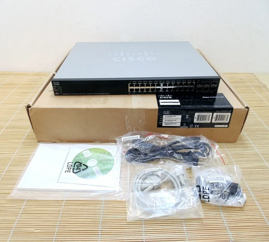 Коммутатор Cisco SG500X-24P-K9 24-Port Gigabit PoE 375W 4x10G Managed Ethernet S