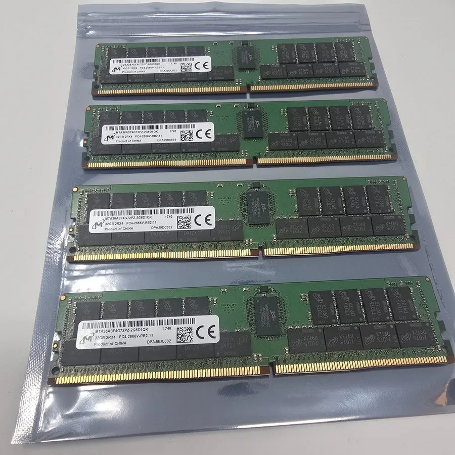 Модуль памяти 128 GB 4x Micron 32GB DDR4-2666 RDIMM Server Memory (MTA18ASF4G72P — фото лота 1