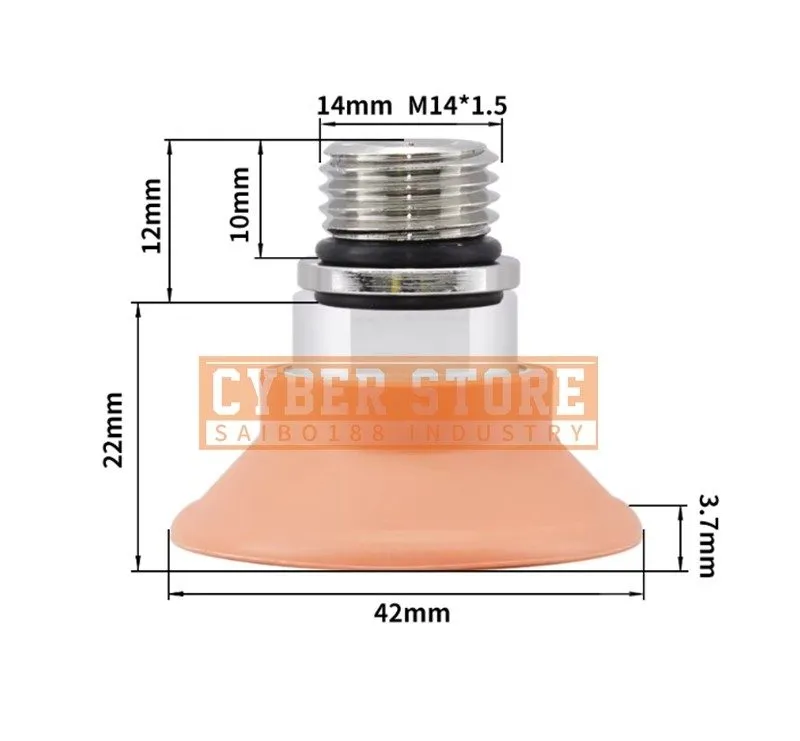 Вакуумная присоска для SFF40N-M14x1.5M vacuum suction cup@106