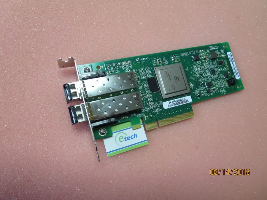 Контроллер AJ764-63002 HP QLogic QLE2562 PCIe 8Gb FC HBA, HP SP# 489191-001, Low