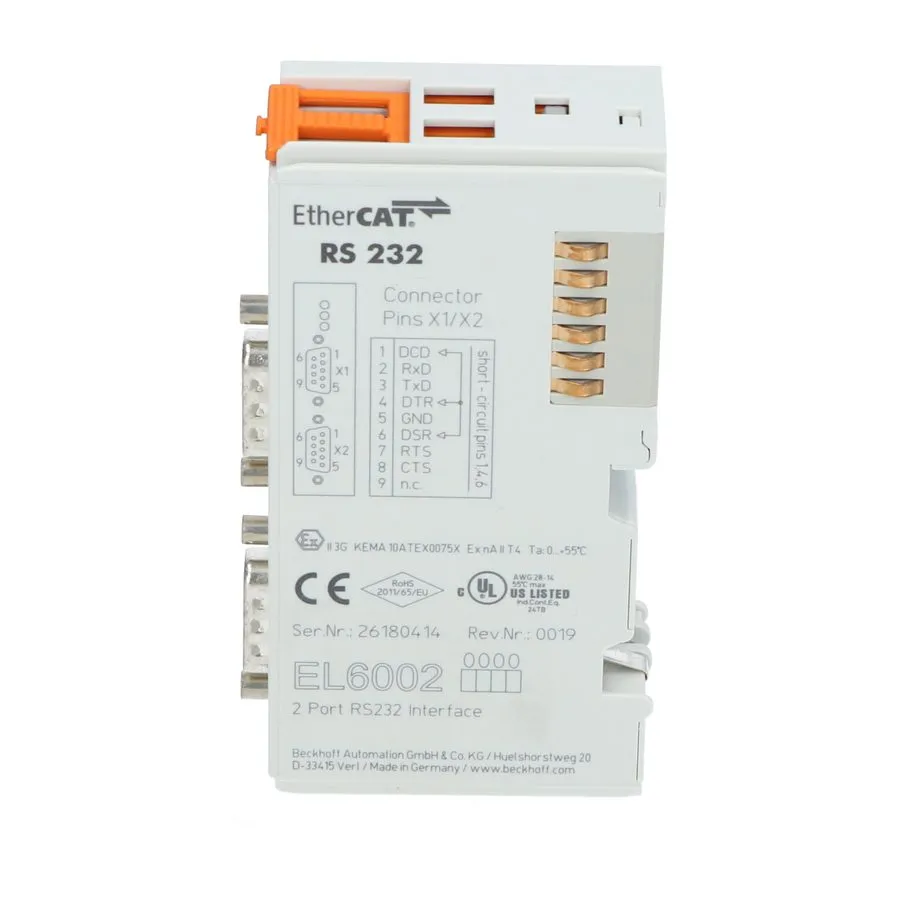 Модуль ввода-вывода EL6002 BECKHOFF EtherCAT Terminal