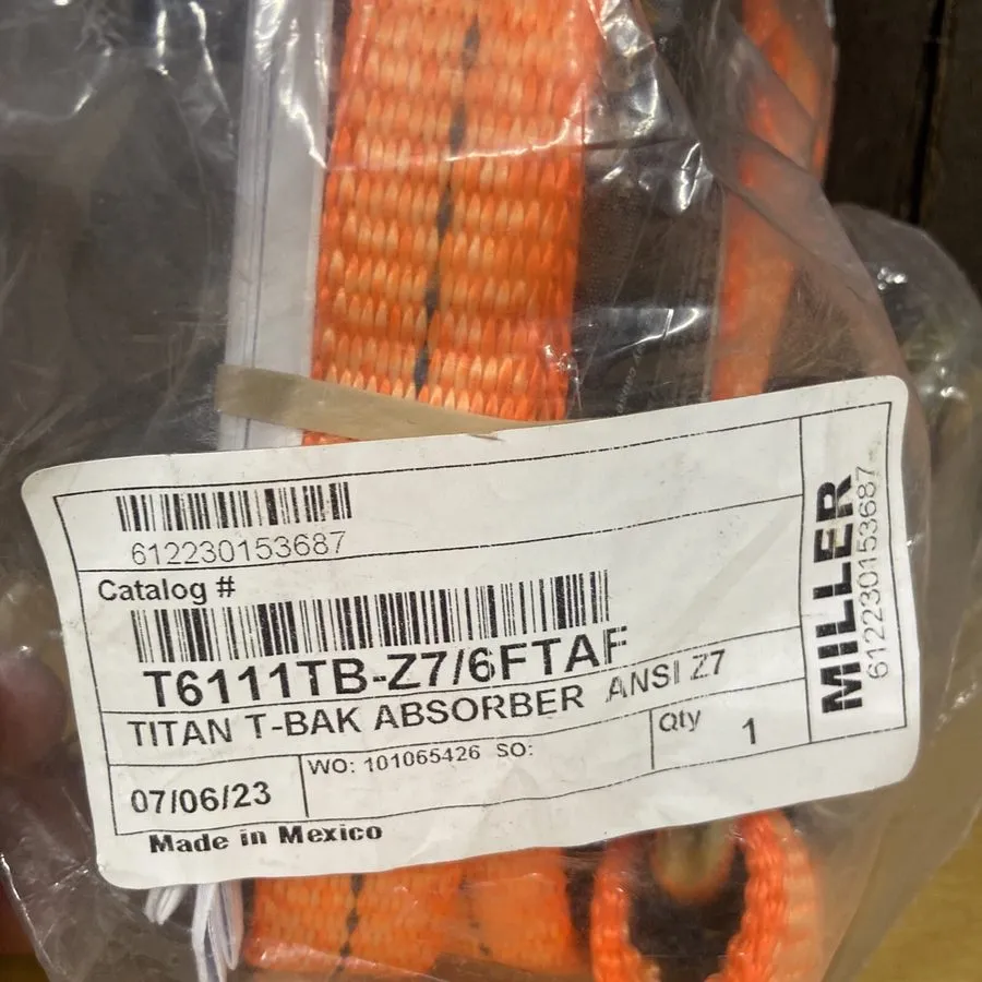 Складское оборудование MILLER FALL PROTECTION T6111TB-Z7/6FTAF Titan T-Bak — фото лота 1