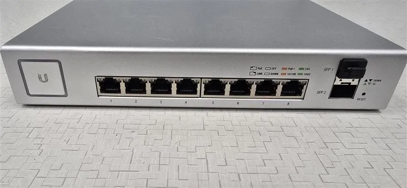 Коммутатор Ubiquiti US-8-150W 8-Port UniFi Switch, Managed PoE+ Gigabit Switch