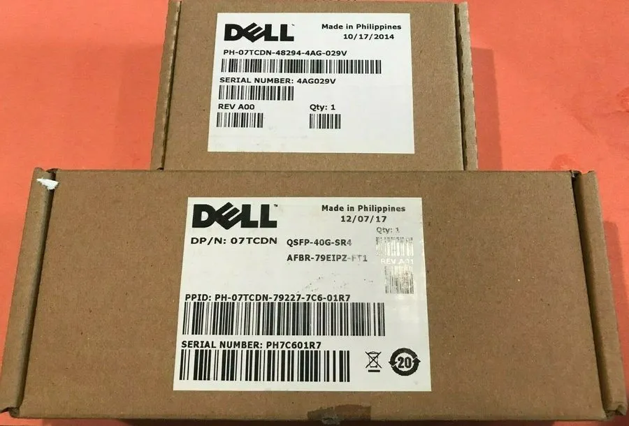 Трансивер DELL QSFP-40G-SR4 40GBASE-SR4 40GB QSFP transceiver 7TCDN FTL410QE4C-F