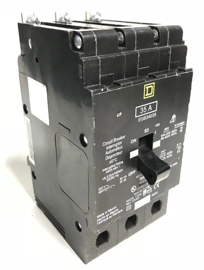 Автоматический выключатель EGB34035 Square D Miniature Circuit Breaker 3-Pole 48