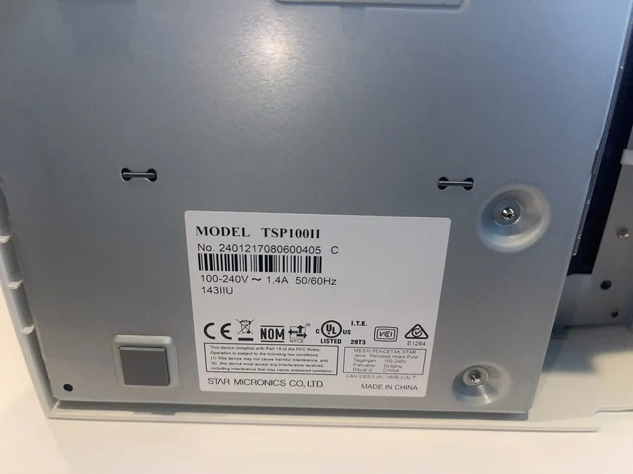 Принтер чеков Star TSP100II futurePRNT Direct Thermal POS Receipt Printer USB 14