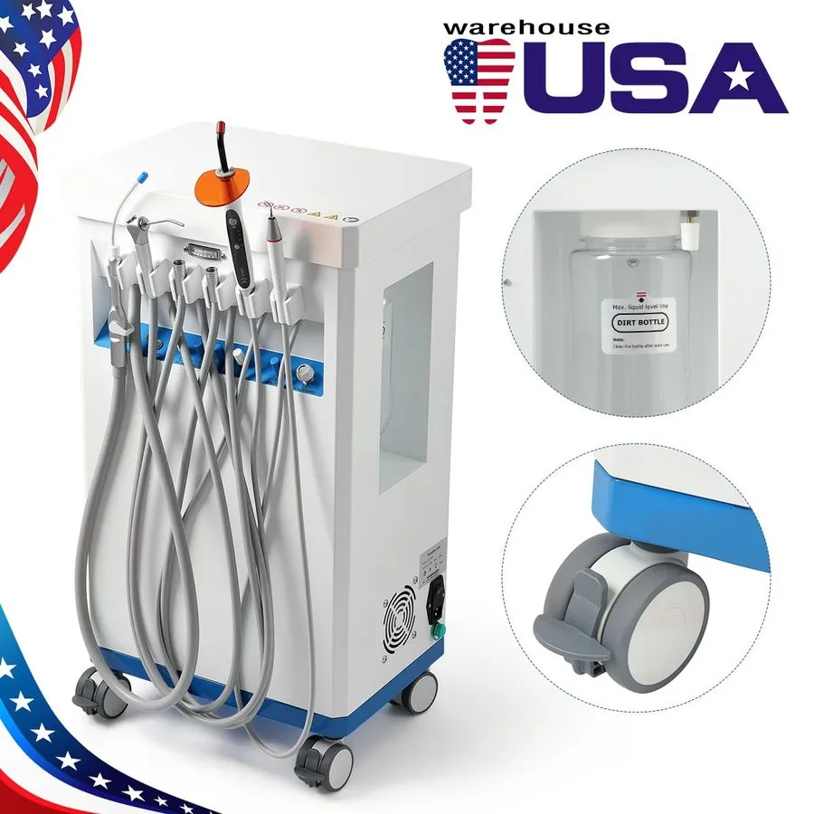 Медицинское оборудование FDA Dental Mobile Delivery Cart Treatment Unit Air Comp