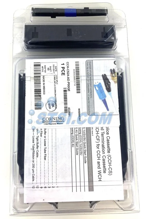 Оптическая кассета Corning CCH-CS24-AD-P00QE Pigtailed Splice Cassette, 24 Fiber