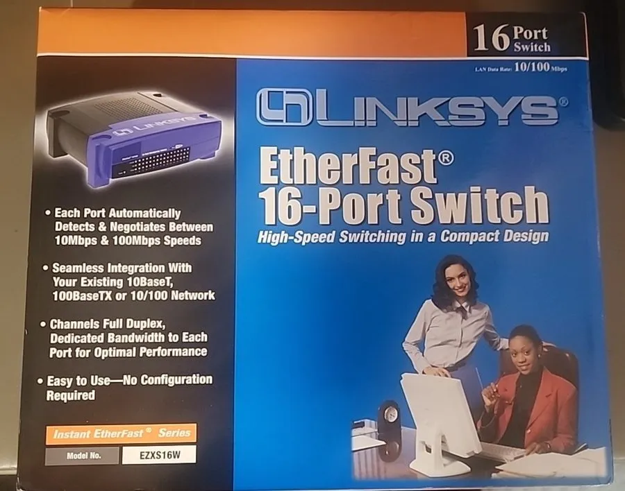 Коммутатор Linksys by Cisco 16-Port Workgroup 10/100 Switch Black EZXS16W