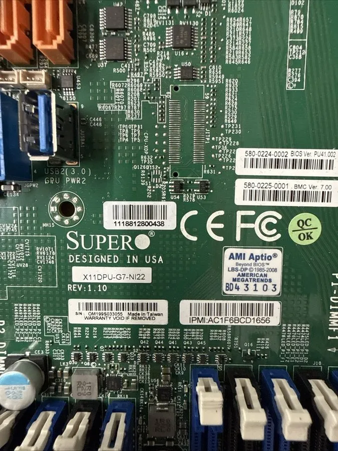 Материнская плата Supermicro Nutanix Dual Socket (P) FCLGA3647 DDR4 Motherboard 