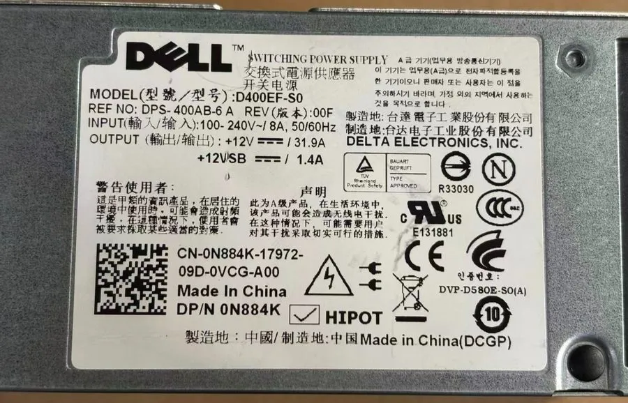 Блок питания Dell PowerEdge T310 Server D400EF-S0 400W Switching Power Supply- N