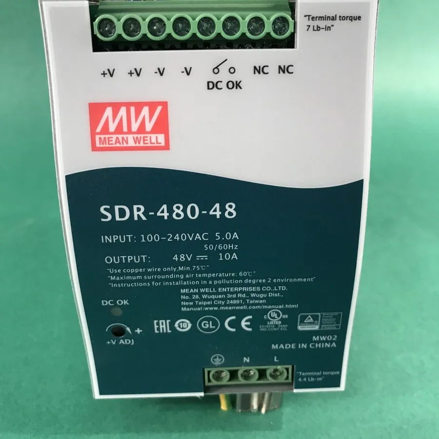 Блок питания Mean Well SDR-480-48 DIN Rail Power Supply 48V 10A 480W High Effici