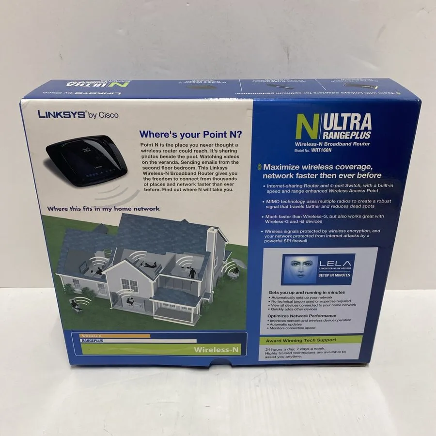 Маршрутизатор LINKSYS WRT160N V2 300 Mbps 4-Port 10/100 WIRELESS N ROUTER