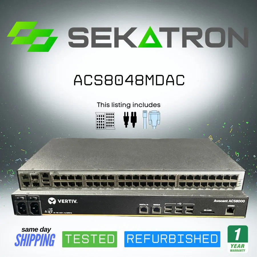 Сервер Vertiv Avocent ACS8048MDAC 48-Port Console Server — фото лота 1