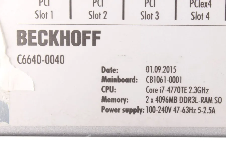 Промышленный компьютер C6640-0040 BECKHOFF