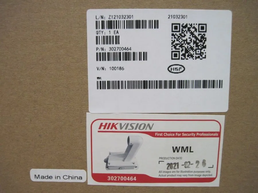 Камера Hikvision WML 302700464 White Long Camera Wall Mount Bracket w/ Junction