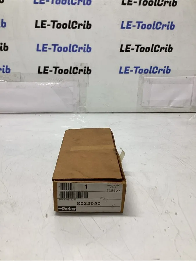 Пневмоклапан Parker K022090 Pneumatic Valve Sub Base 3/8" Subplate w/ Gaskets & 