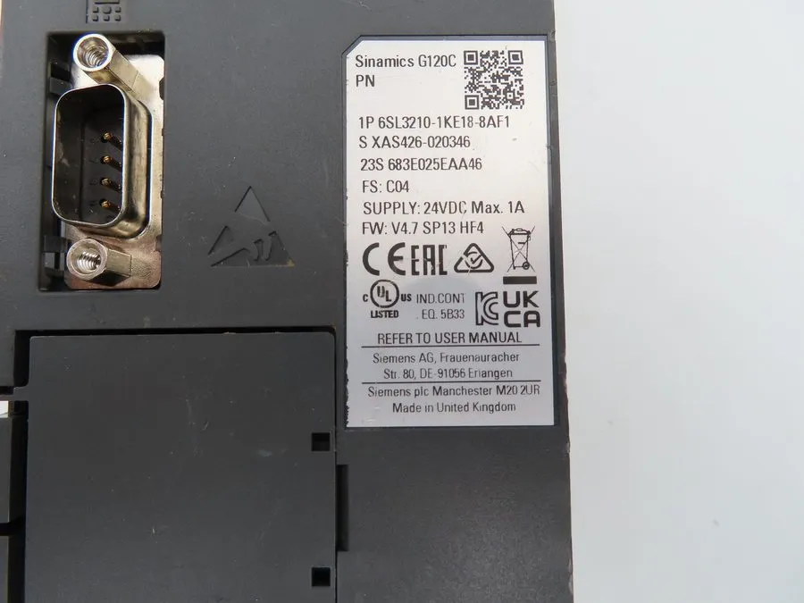 Частотный преобразователь Siemens SINAMICS G120C PN 6SL3210-1KE18-8AF1 5HP 4kW A