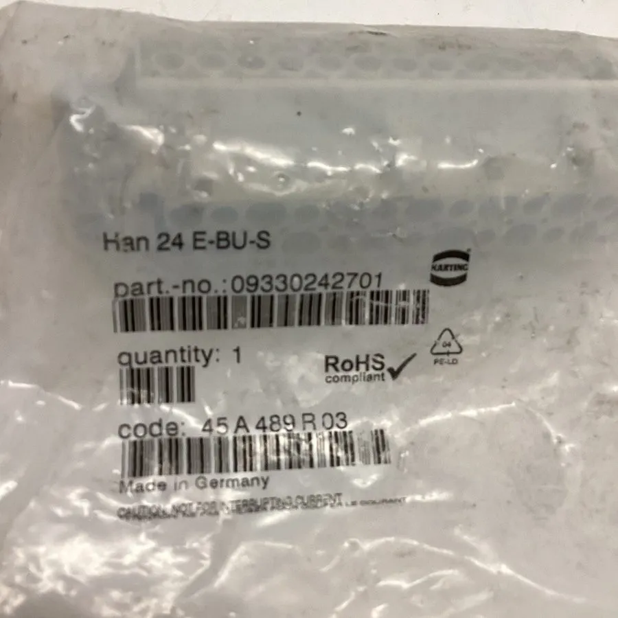 Разъём HARTING CONNECTOR HAN 24 E-BUS CONTACT BLOCK 09330242701