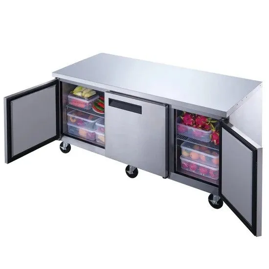 Холодильный шкаф DUC72R 3-Door Undercounter Commercial Refrigerator in Stainless — фото лота 1