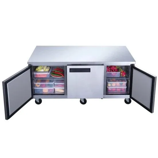 Холодильный шкаф DUC72R 3-Door Undercounter Commercial Refrigerator in Stainless — фото лота 2