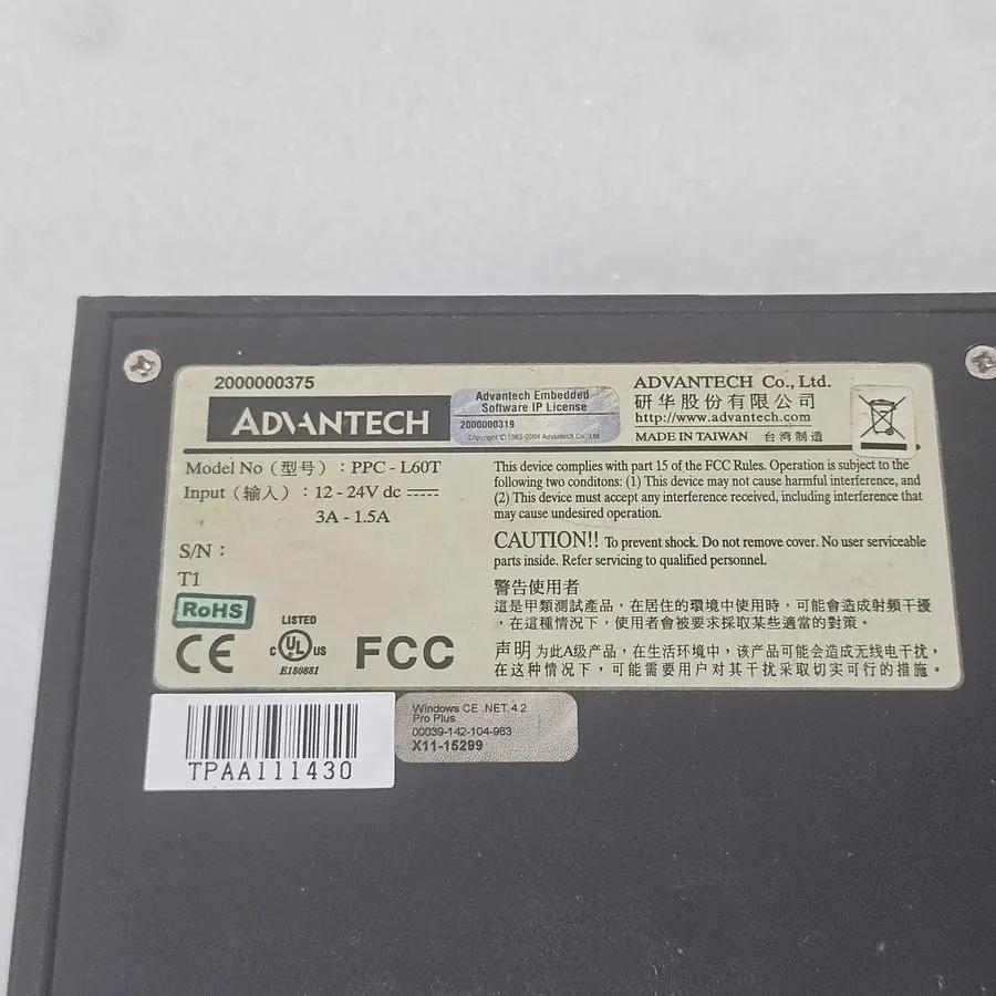 Промышленный компьютер ADVANTECH PPC-L60T INDUSTRIAL PANEL PC TOUCH SCREEN MONIT — фото лота 2