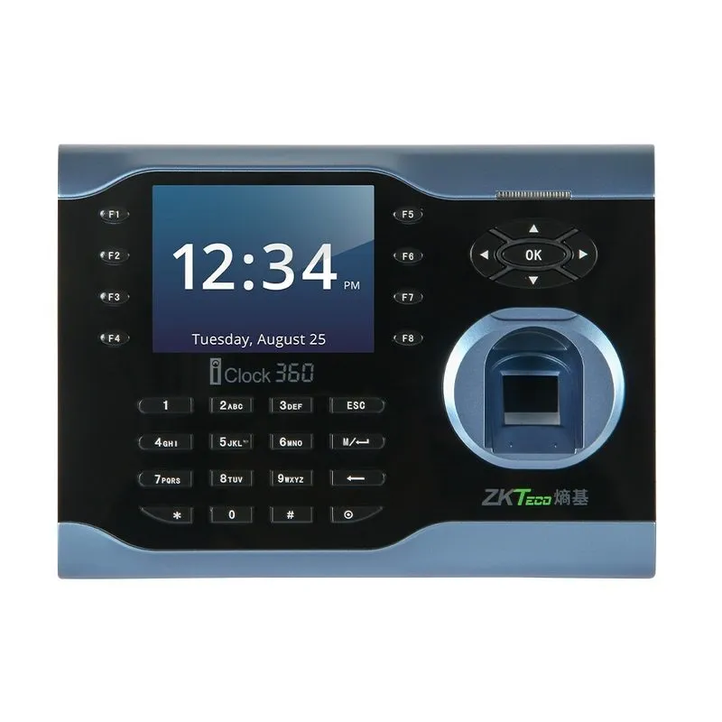 Оборудование видеонаблюдения ZKTeco iClock360 TCP/IP Biometric Fingerprint Time  — фото лота 1