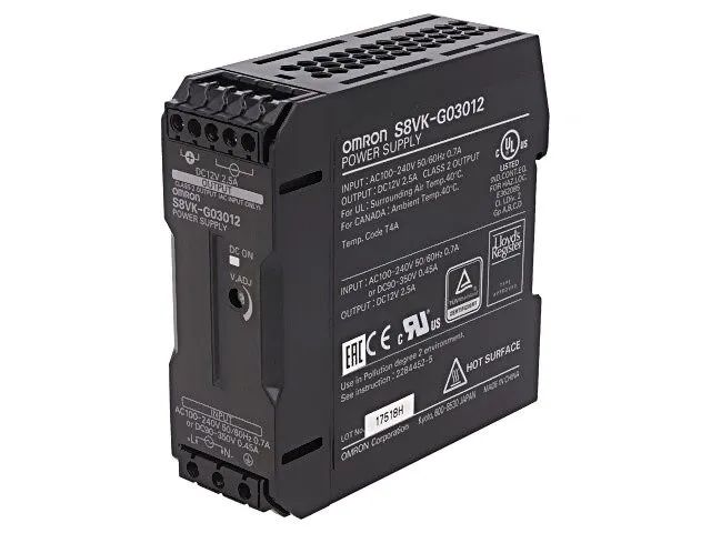 Блок питания OMRON S8VK-G03012 12V DC 30W 2.5A DIN RAIL DC POWER SUPPLY 12 V 30 