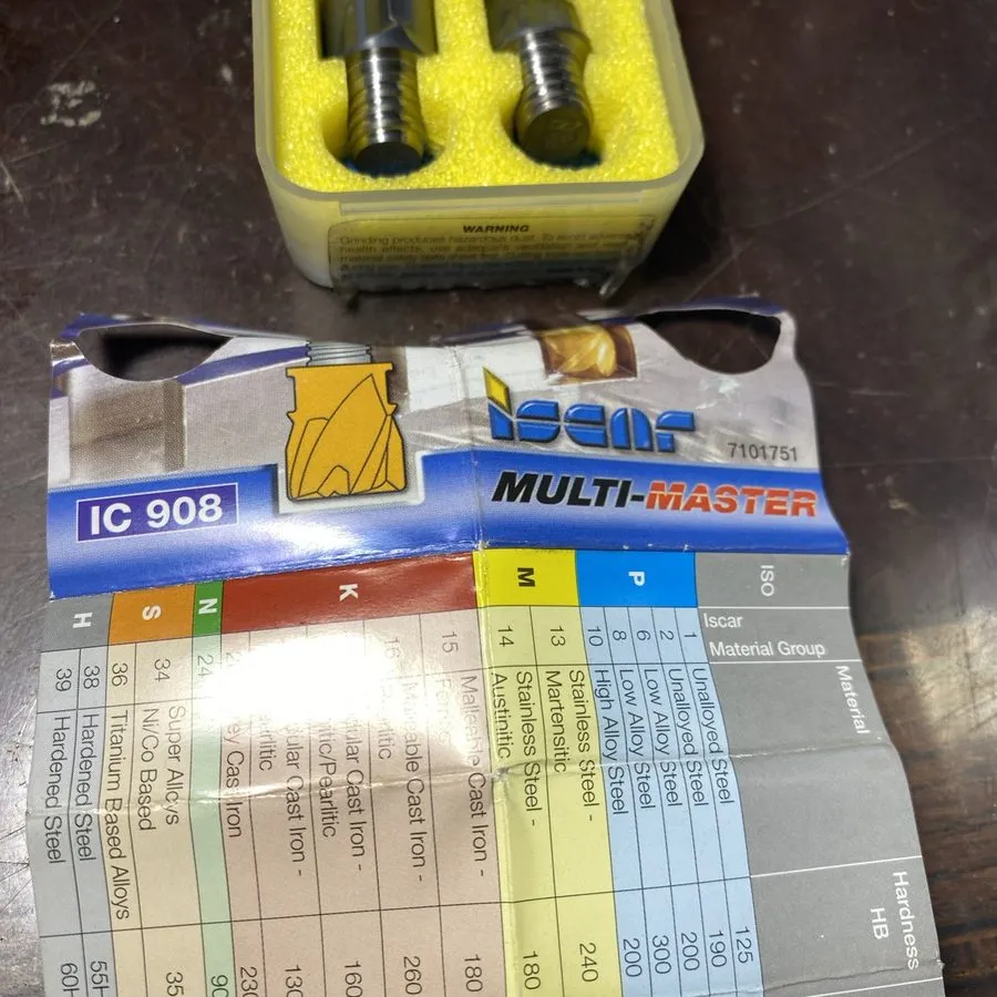 Режущий инструмент ISCAR Multi Master 2Fl Ball End Mill Insert .625” IC908 71017 — фото лота 1