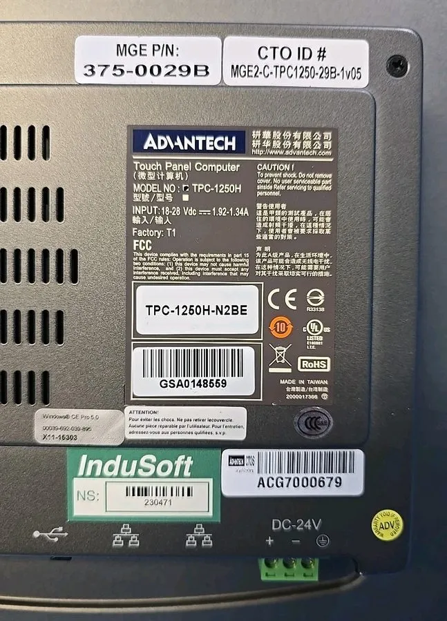Панель оператора Advantech TPC-1250H-N2BE 12" Touch Panel Computer