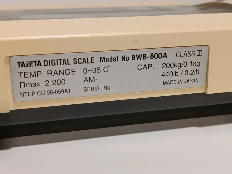 Весы Tanita BWB-800A Medical Bariatric Digital 12'x13" Platform Scale 440 lbs w/