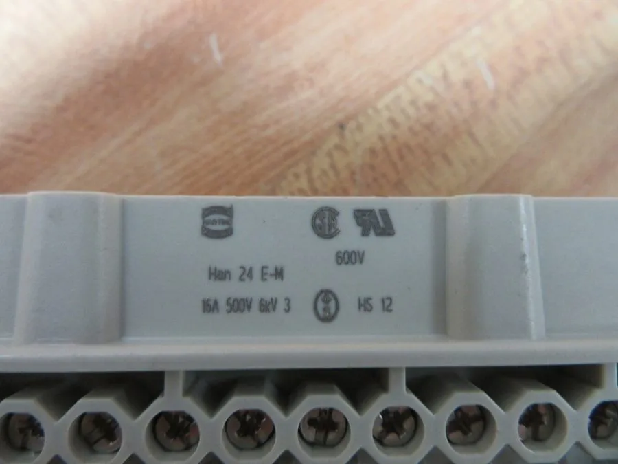 Разъём Harting HAN 24 E-M 24 Pin Industrial Male Connector 16 A 500 V HAN24EM (T