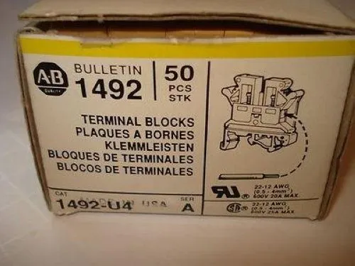 Клеммная колодка Allen-Bradley 1492-U4 Terminal Blocks Box of 50