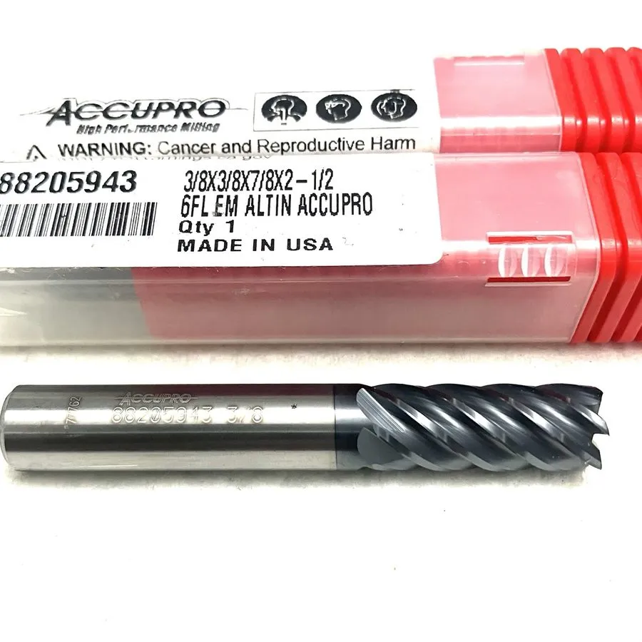 Режущий инструмент Accupro 3/8" 6FL Square End Mill Solid Carbide AlTiN 88205943