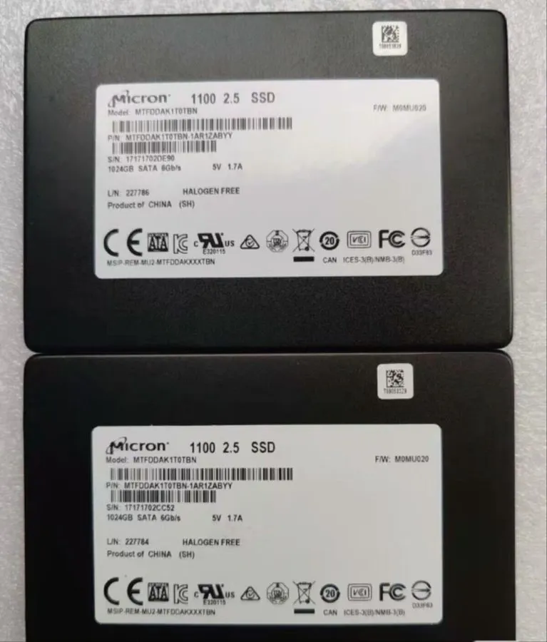 SSD-накопитель Micron 1100 MTFDDAK1T0TBN 1TB Internal SSD 2.5" SATA III 6Gbps TH