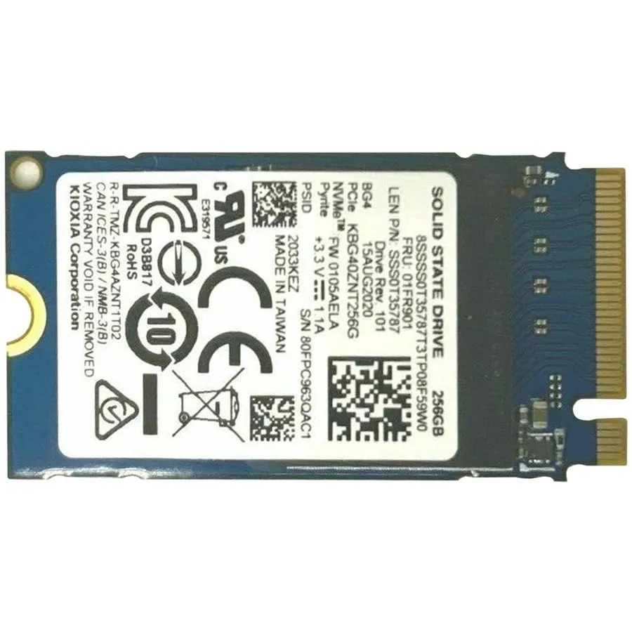 SSD-накопитель 256GB M.2 SSD 3D NAND TLC KIOXIA Corporation Model: KBG40ZNT256G