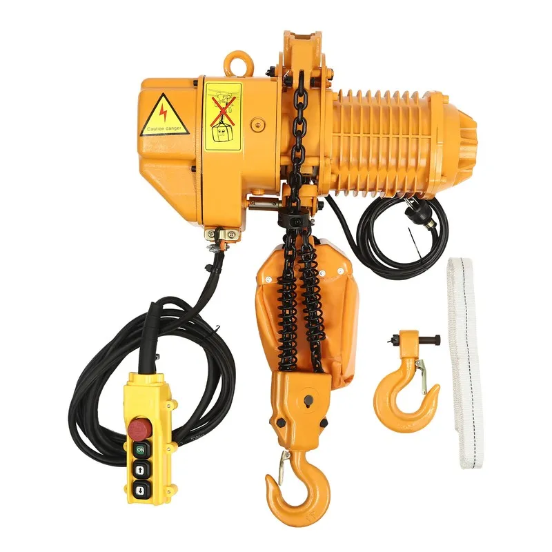 Таль 2204 lbs Electric Chain Hoist Single Phase Crane 1600W G80 chains 14.1ft he — фото лота 2